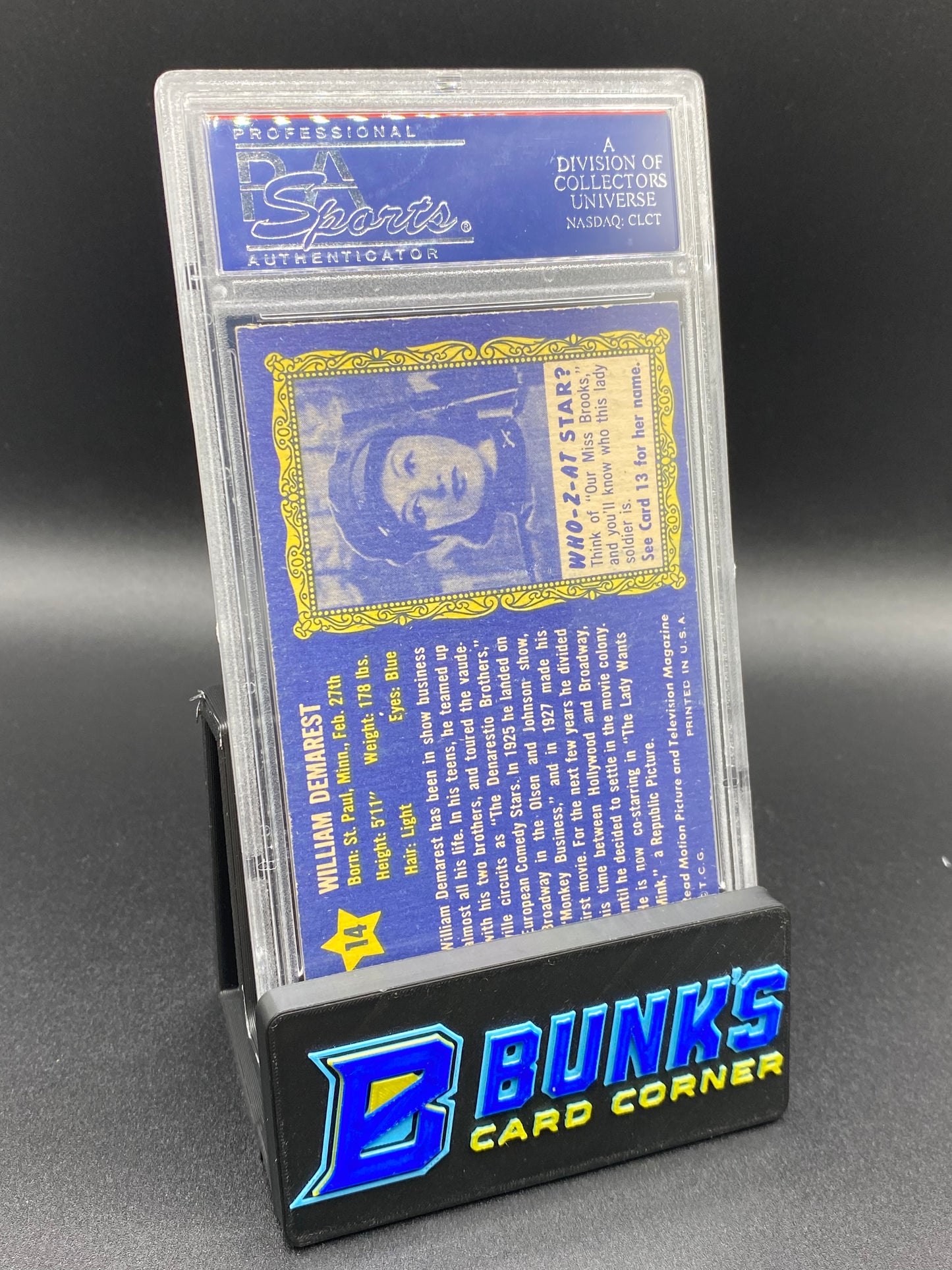 1953 William Demarest PSA 5