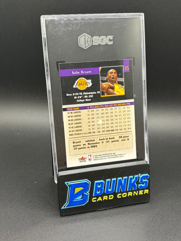 2003-04 Kobe Bryant Fleer Patchwork SGC 9.5