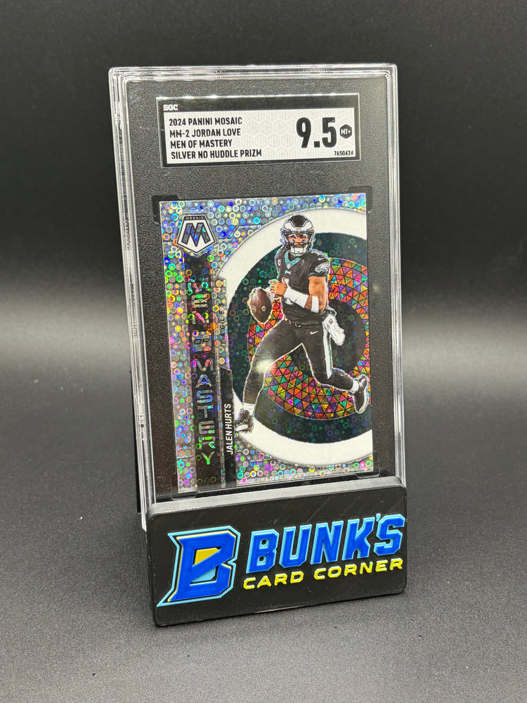 2024 Jordan Love Men of Mastery Silver No Huddle Prizm SGC 9.5