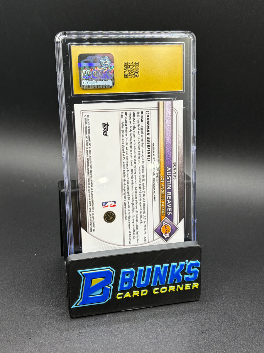 2025-26 Austin Reaves Blue Refractor Bowman Chrome CGC Pristine 10 86/150