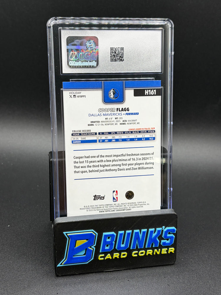2025-26 Cooper Flagg Topps Holiday CGC 10 RC
