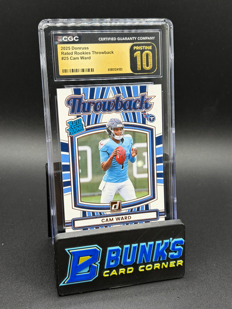 2025 Cam Ward Rated Rookies Throwback CGC Pristine 10 RC