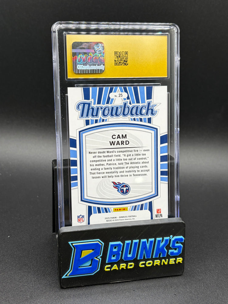 2025 Cam Ward Rated Rookies Throwback CGC Pristine 10 RC