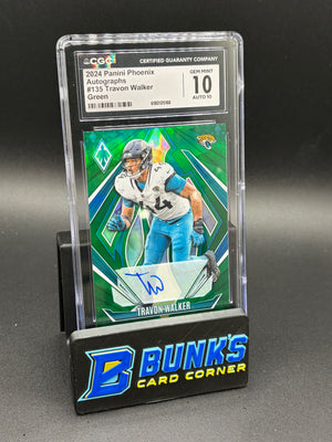 2024 Travon Walker Green Auto Phoenix CGC 10 Auto 10 17/25