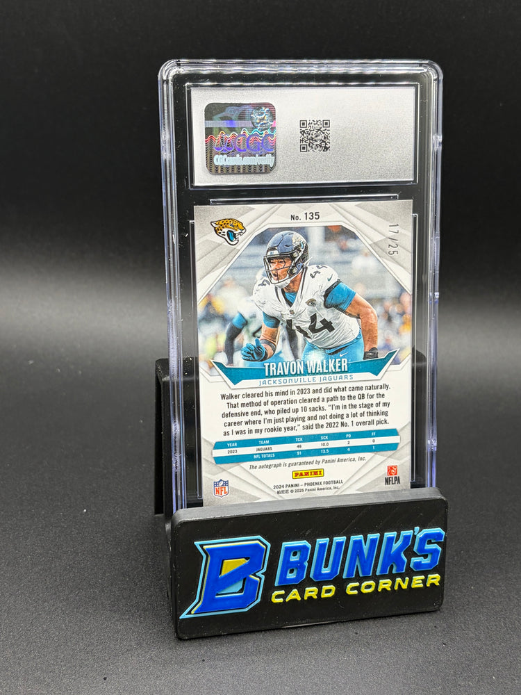 2024 Travon Walker Green Auto Phoenix CGC 10 Auto 10 17/25