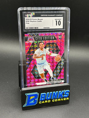 2024-25 Stephon Castle Pink Mosaic CGC 10 RC 14/175