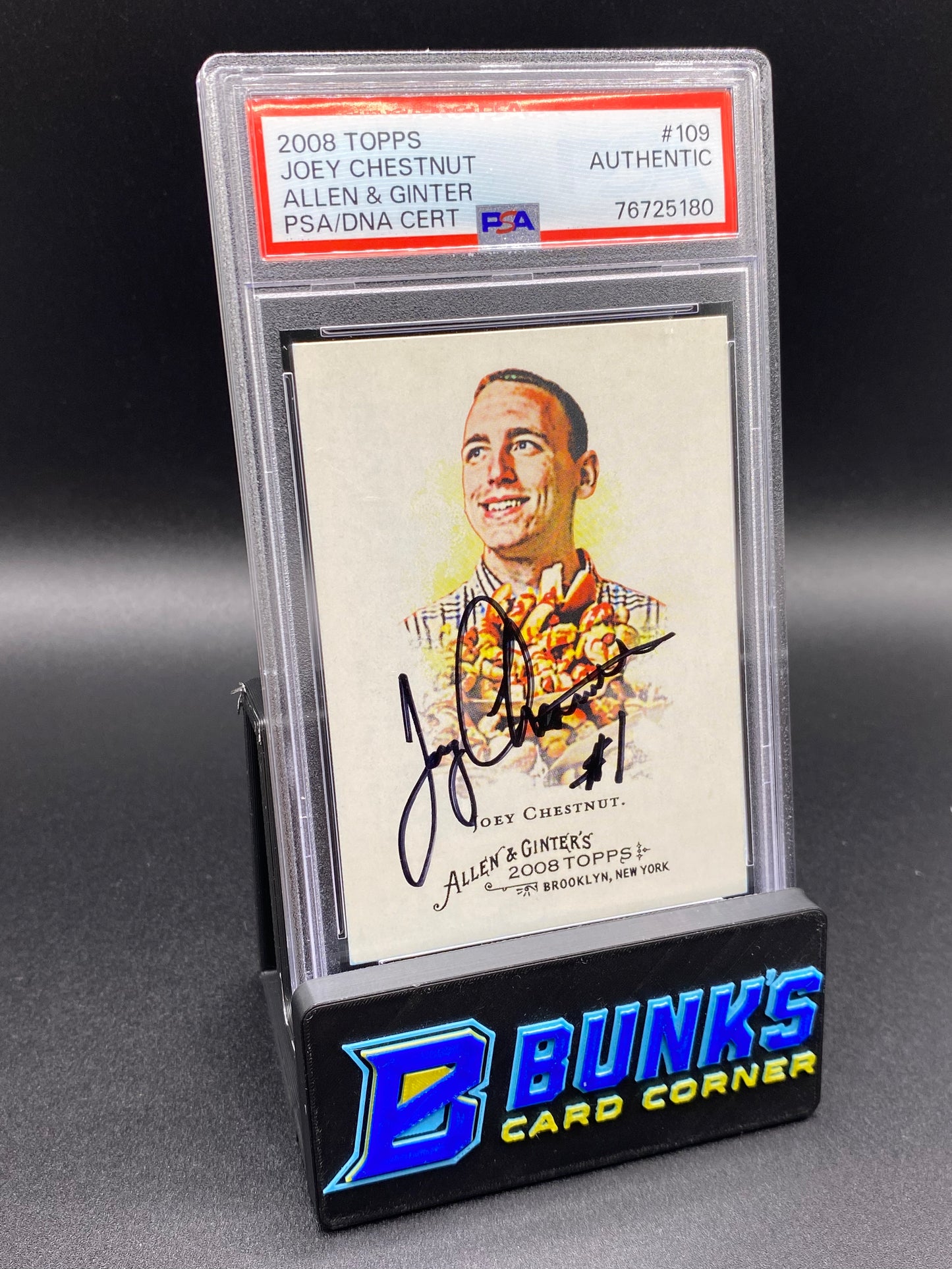 2008 Joey Chestnut Allen & Ginter PSA Authentic