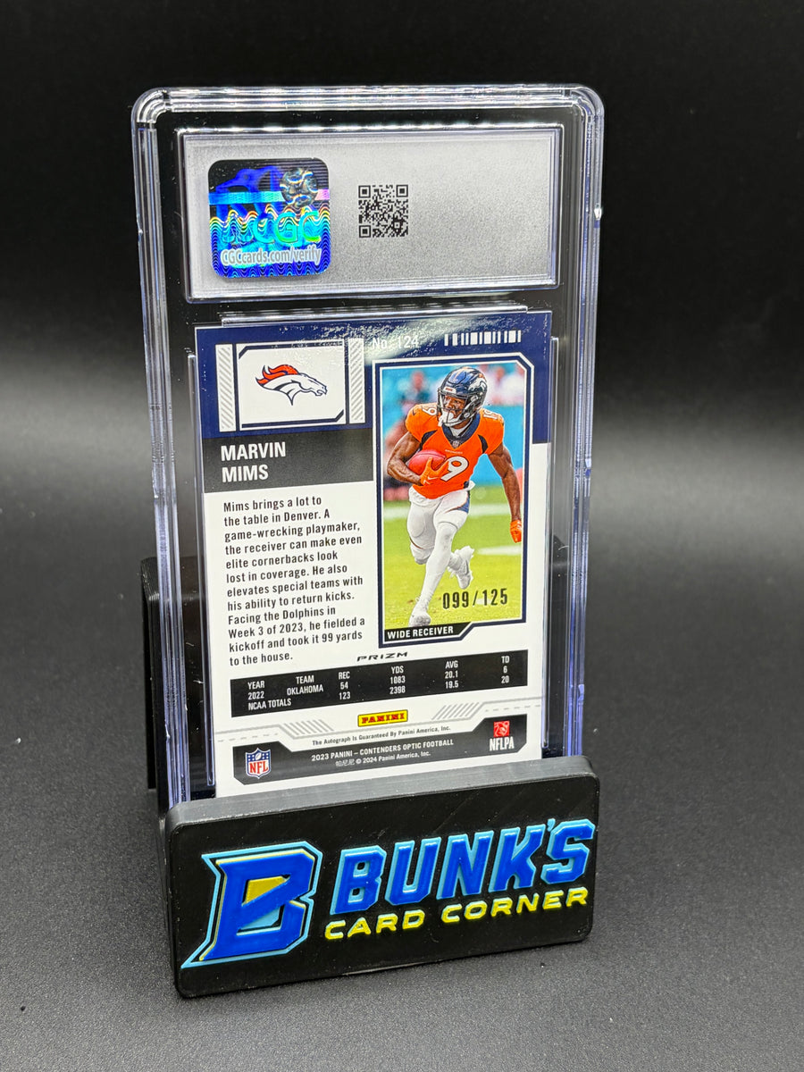 2023 Marvin Mims Red Rookie Ticket Auto CGC 10 Auto 10 RC 99/125