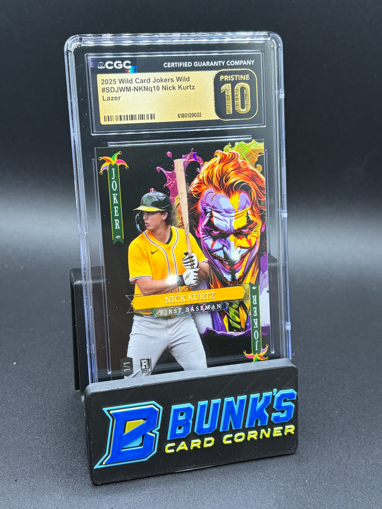 2025 Nick Kurtz Lazer Wild Card Jokers CGC Pristine 10 1/1