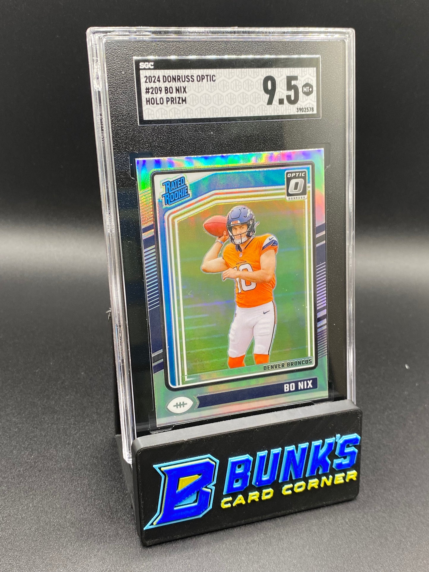 2024 Bo Nix Holo Prizm SGC 9.5