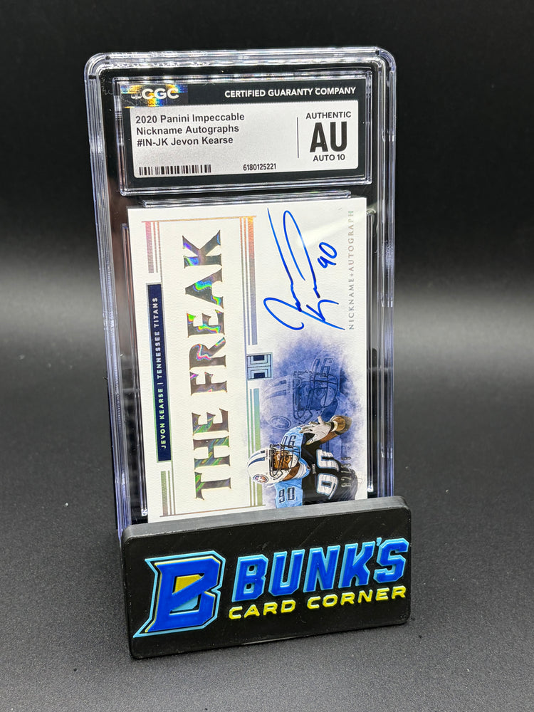2020 Jevon Kearse Nickname Auto Impeccable CGC AU Auto 10