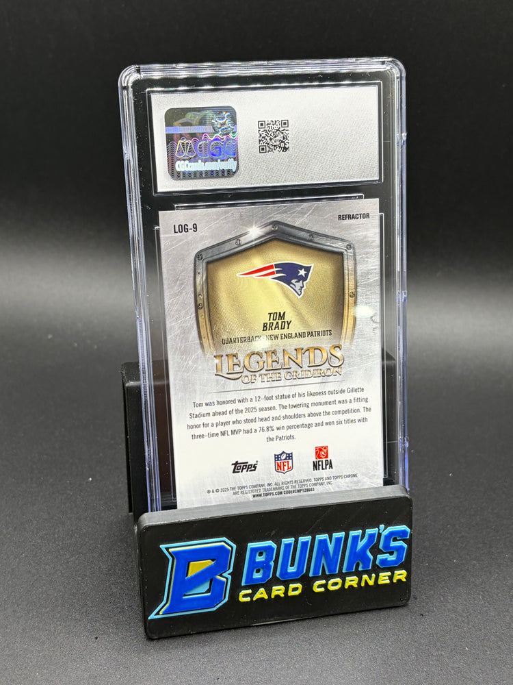 2025 Tom Brady Refractor Legends of the Gridiron CGC 10