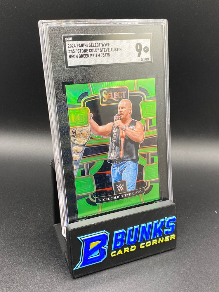 2024 Steve Austin Neon Green Prizm 75/75 SGC 9