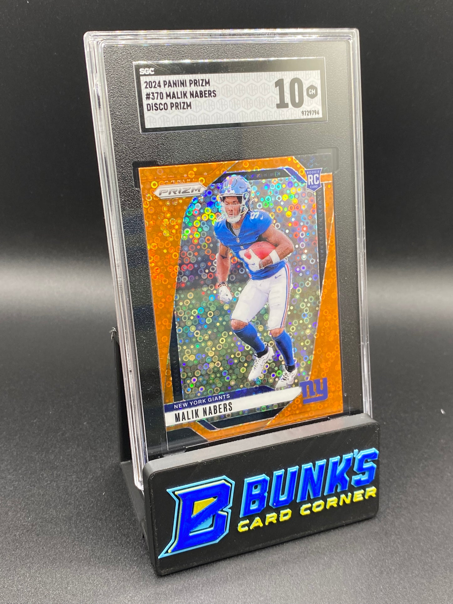 2024 Malik Nabers Disco Prizm SGC 10