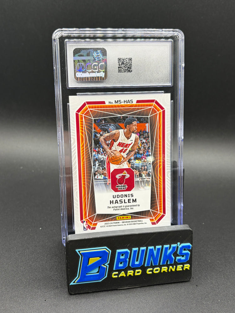 2023-24 Udonis Haslem Magmatic Signatures Obsidian CGC 10 Auto 10 47/99