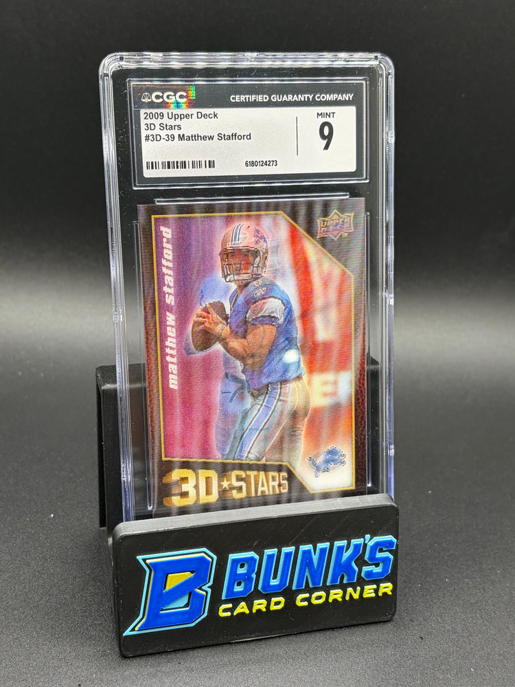 2009 Matthew Stafford 3D Stars Upper Deck CGC 9