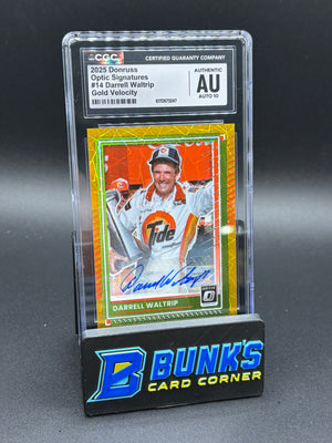 2025 Darrell Waltip Gold Velocity Optic Signatures CGC AU Auto 10 7/10