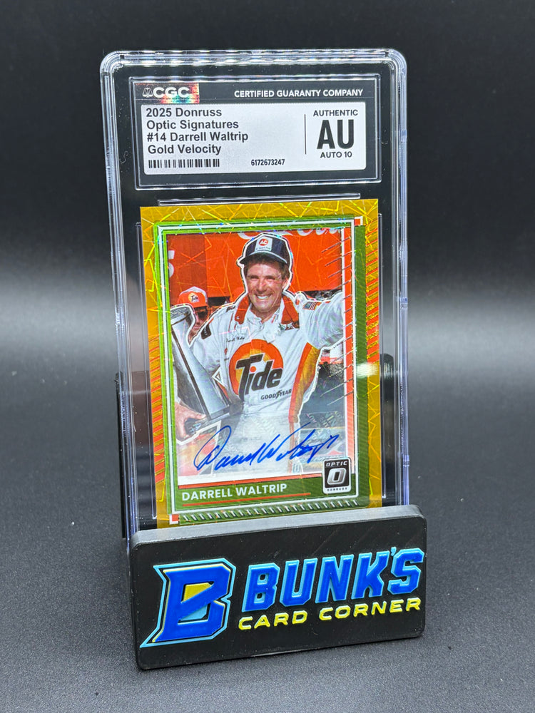 2025 Darrell Waltip Gold Velocity Optic Signatures CGC AU Auto 10 7/10