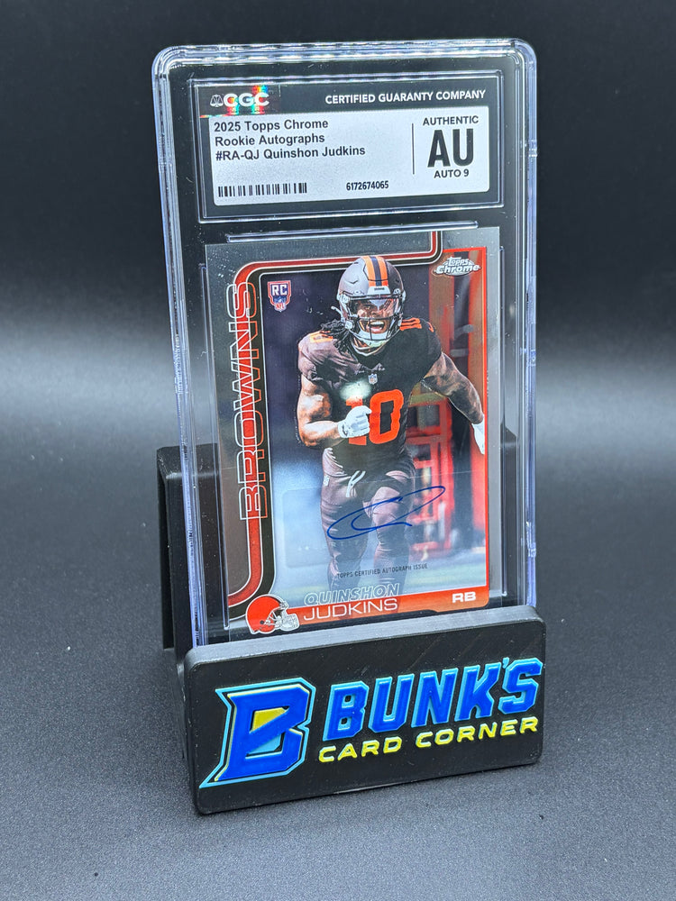 2025 Quinshon Judkins Rookie Auto Topps Chrome CGC AU Auto 9 RC