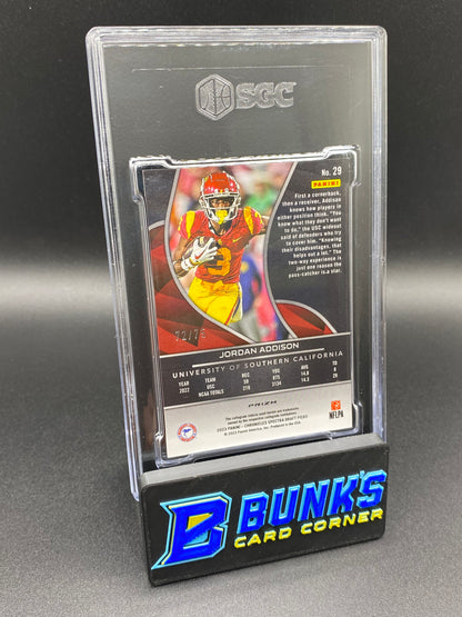 2023 Jordan Addison Spectra Neon Pink Prizm 72/75 SGC 10
