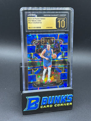 2023-24 Nikola Jokic Blue Cracked Ice Select CGC Pristine 10