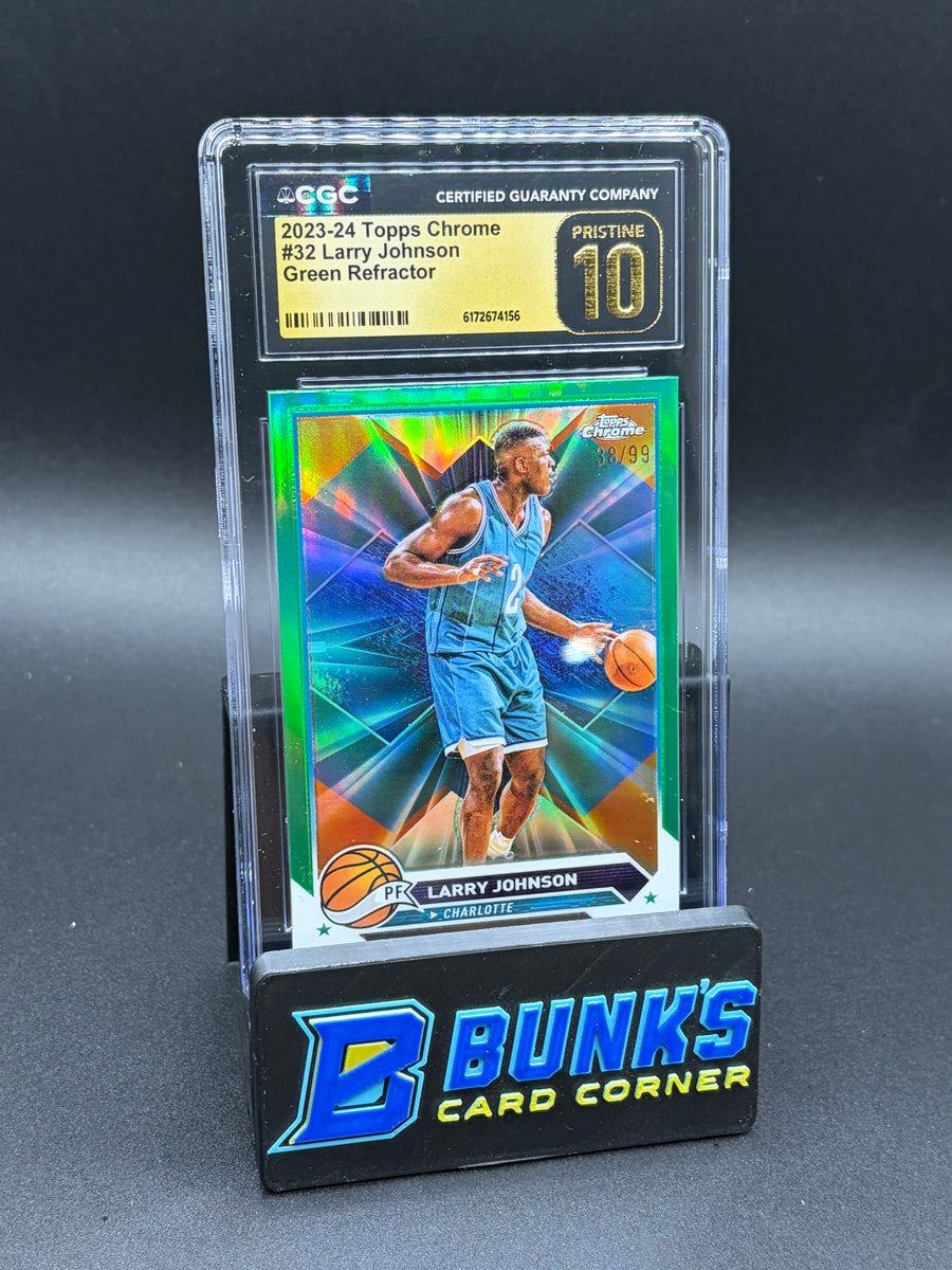 2023-24 Larry Johnson Green Refractor Topps Chrome CGC Pristine 10 38/99