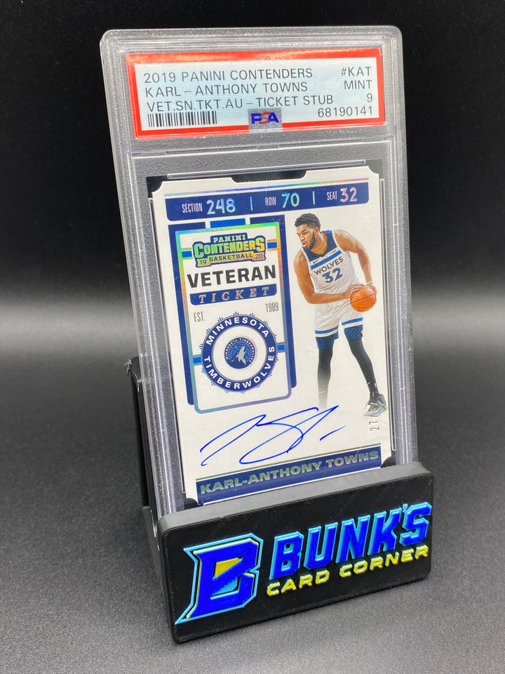 2019 Karl-Anthony Towns Panini Contenders Auto PSA 9