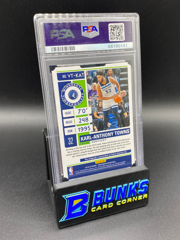 2019 Karl-Anthony Towns Panini Contenders Auto PSA 9
