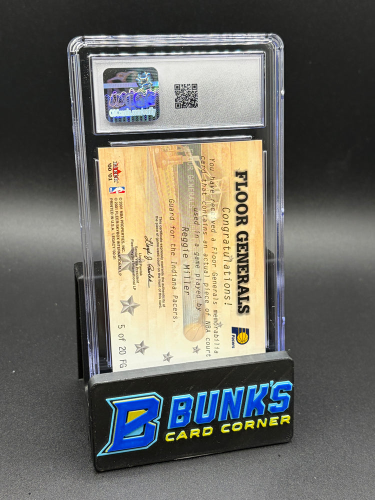 2000-01 Reggie Miller Floor Generals Fleer Legacy CGC 9 5/20