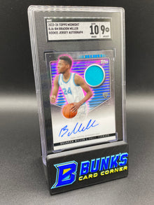 2023-24 Bradon Miller Rookie Jersey Auto SGC 10/9