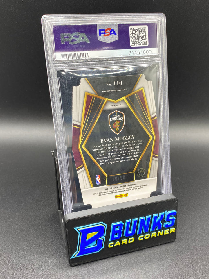 2021 Evan Mobley Purple Die-Cut Prizm PSA 10