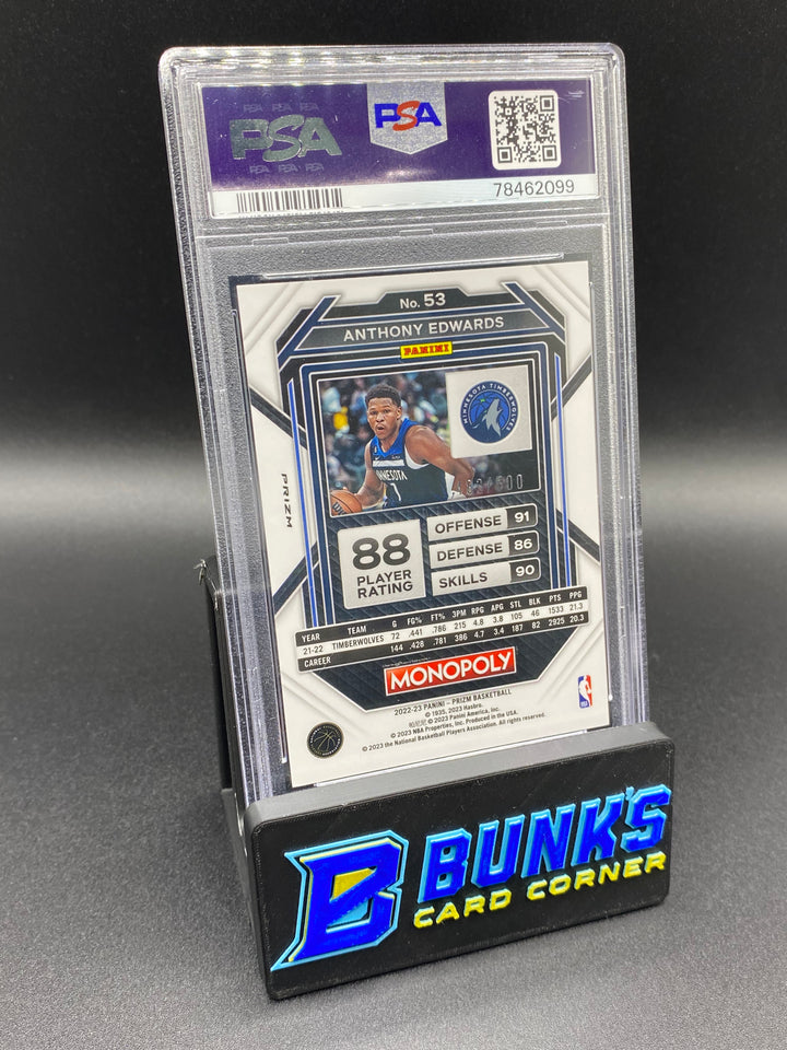 2022 Anthony Edwards Gold Money Shimmer PSA 10