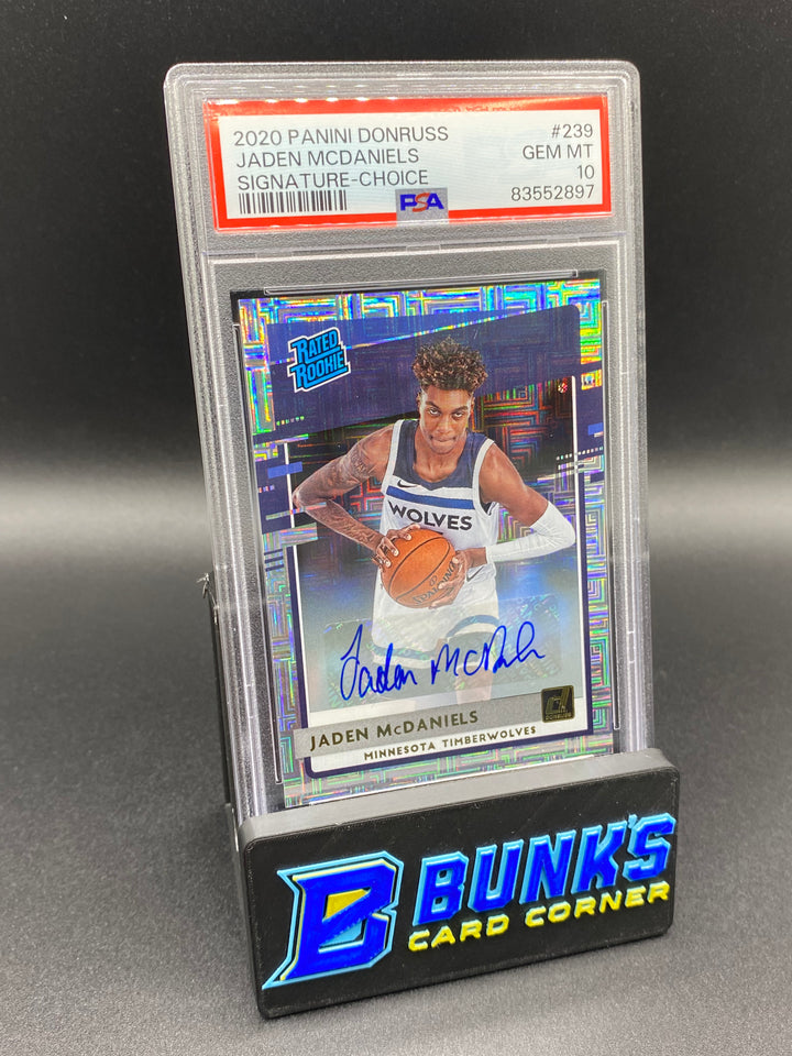 2020 Jaden McDaniels Sig-Choice PSA 10 RC