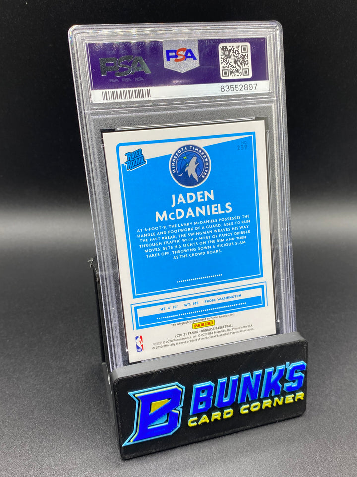 2020 Jaden McDaniels Sig-Choice PSA 10 RC
