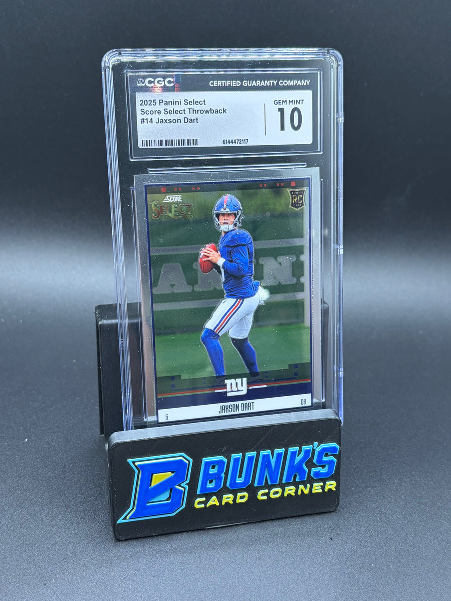 2025 Jaxson Dart Score Select Throwback Select CGC 10 RC