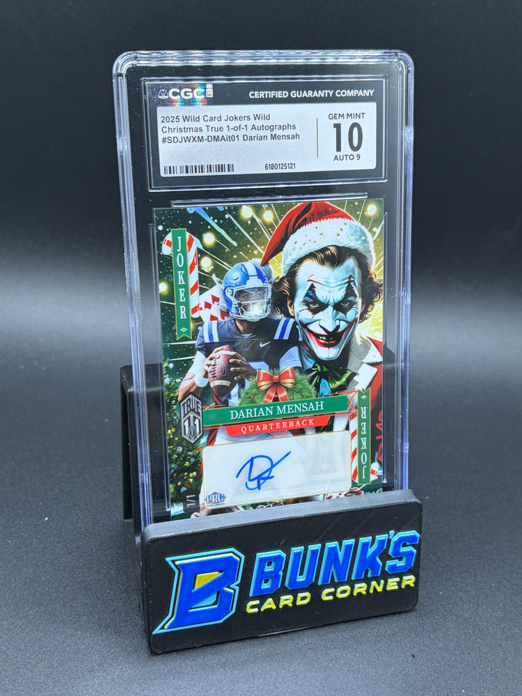 2025 Darian Mensah Christmas True Auto Wild Card CGC 10 Auto 9 1/1