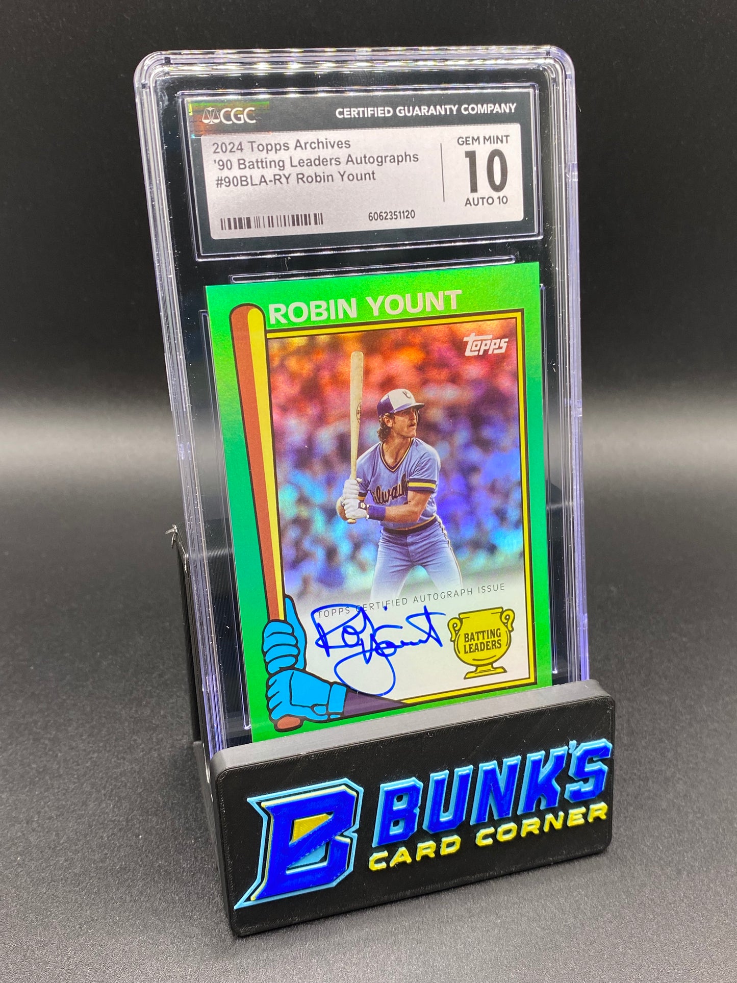 2024 Robin Yount Batting Leaders Auto CGC 10