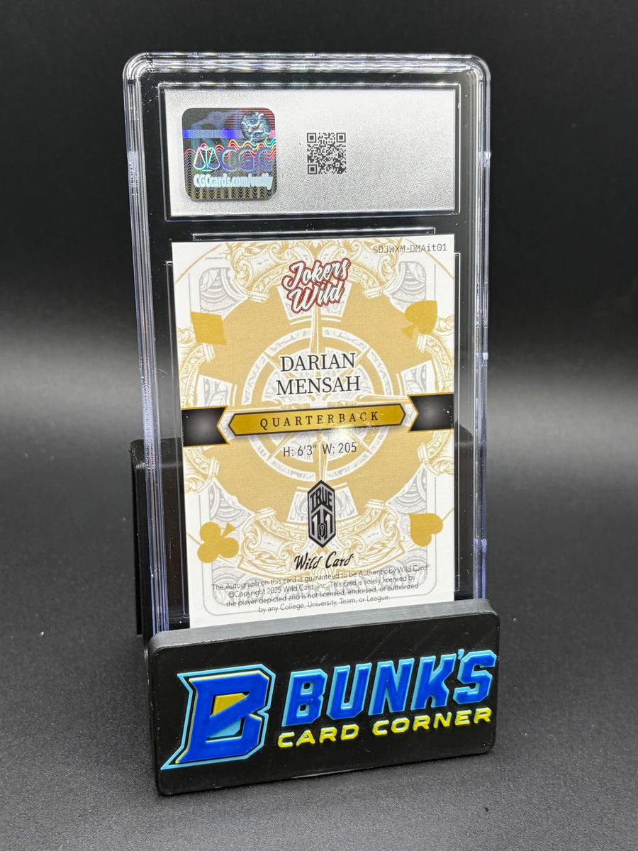 2025 Darian Mensah Christmas True Auto Wild Card CGC 10 Auto 9 1/1