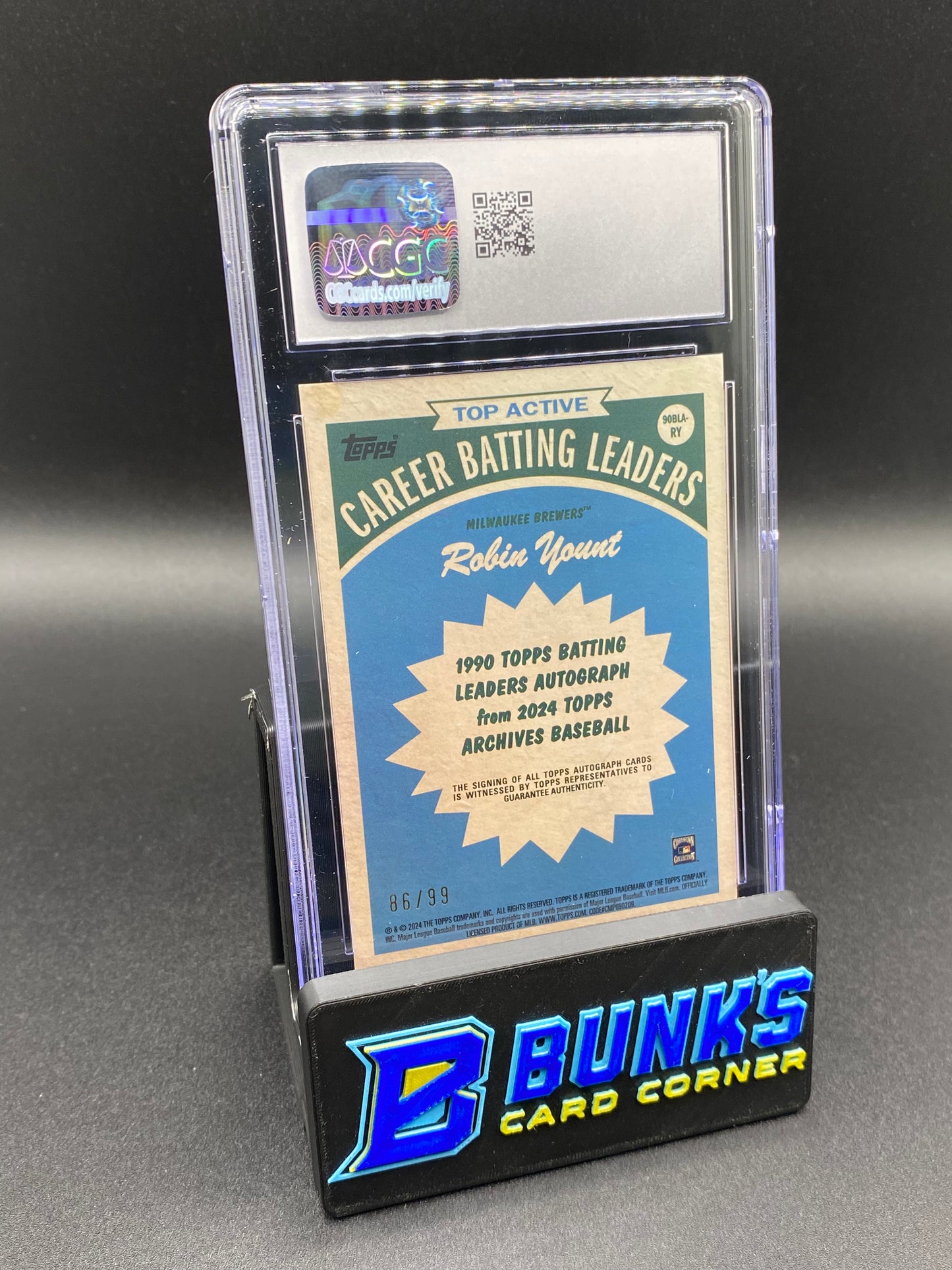 2024 Robin Yount Batting Leaders Auto CGC 10