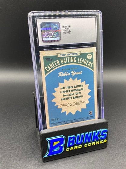 2024 Robin Yount Batting Leaders Auto CGC 10