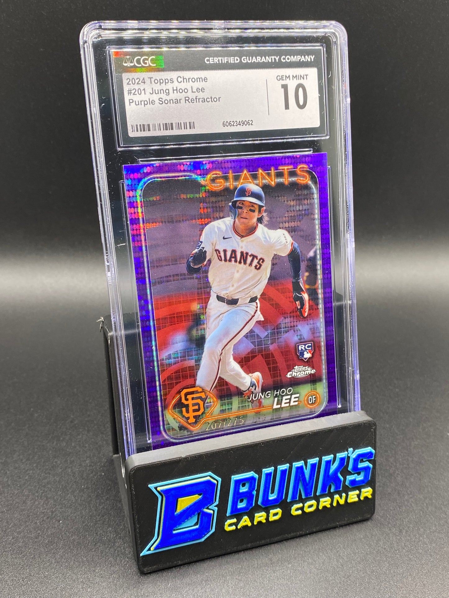 2024 Jung Hoo Lee Purple Sonar Ref. CGC 10