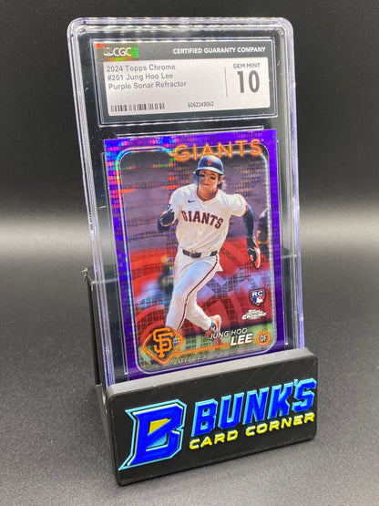 2024 Jung Hoo Lee Purple Sonar Ref. CGC 10