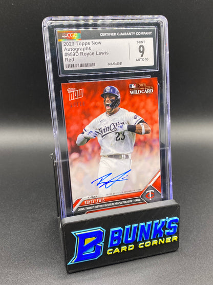 2023 Royce Lewis Red CGC 9 10/10 Auto