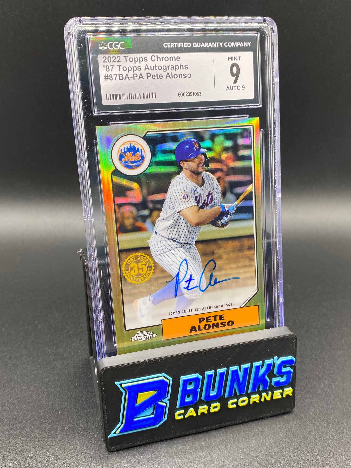 2022 Pete Alonso On Card Auto CGC 9