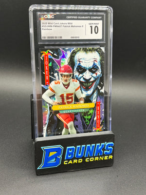 2025 Patrick Mahomes II Rainbow Wild Joker CGC 10 1/1
