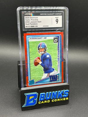 2025 Jaxson Dart Red Pandora Optic Preview CGC 9 RC