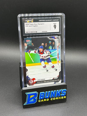 2026 Jack Hughes Topps Now Olympics CGC 9