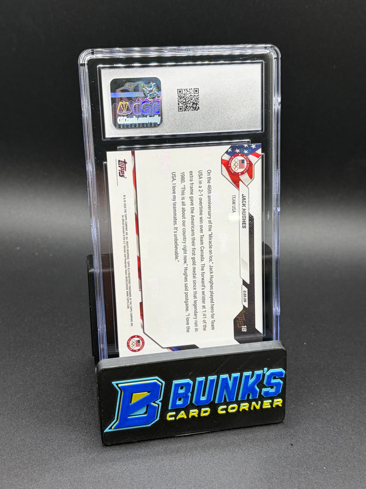 2026 Jack Hughes Topps Now Olympics CGC 9