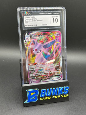 Espeon VMAX Holo Evolving Skies CGC 10