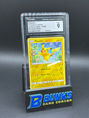 Pikachu Reverse Holo Hidden Fates CGC 9